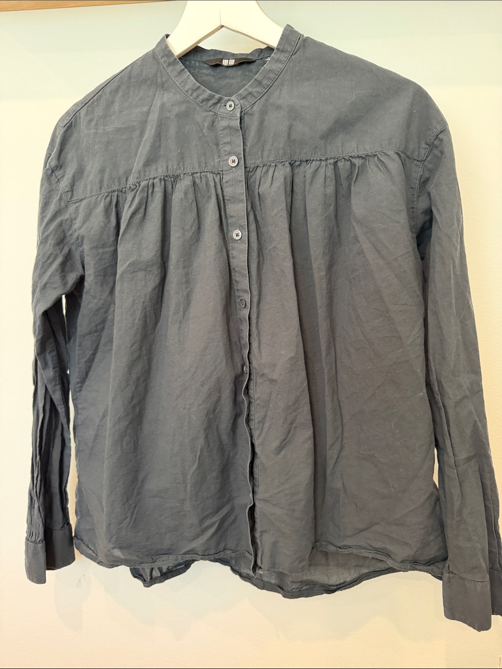 Uniqlo Navy Button-Up Shirt